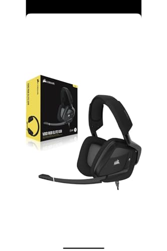 Corsair VOID RGB ELITE Wireless Gaming Headset - 7.1 Surround Sound - Discord Certified - iCUE Compatible - PC, Mac, PS5, PS4 - White