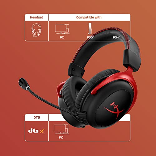 HyperX Cloud II Wireless Gaming Headset - Red