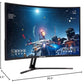 Sceptre 32-inch Curved Gaming Monitor Overdrive up to 240Hz DisplayPort 165Hz 144Hz HDMI AMD FreeSync Build-in Speakers, Machine Black (C325B-185RD)