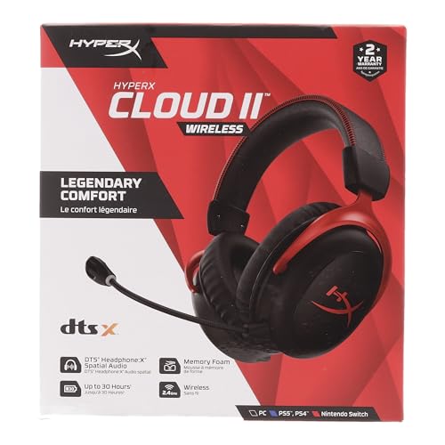 HyperX Cloud II Wireless Gaming Headset - Red