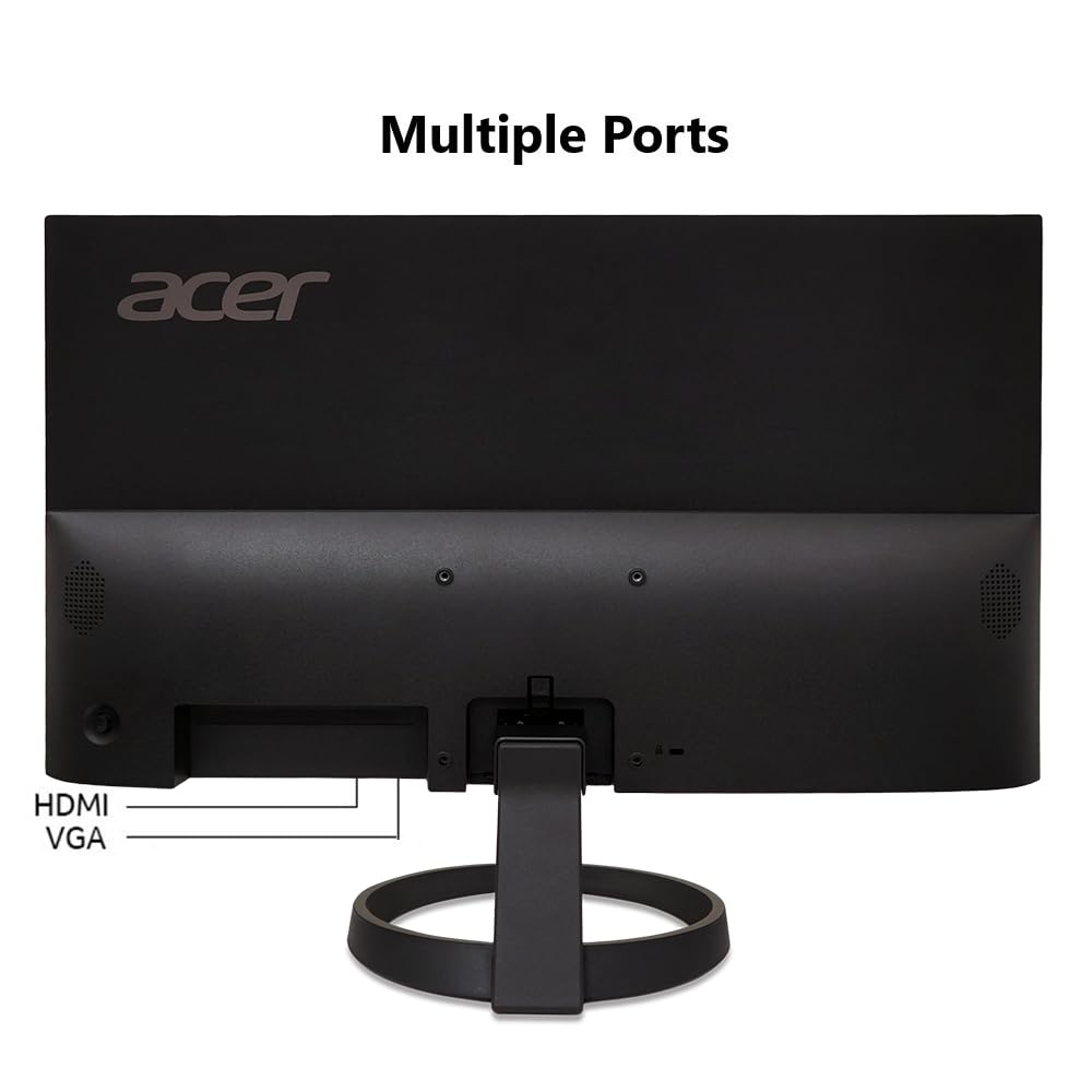 Acer R270 G0bi 27" IPS Full HD (1920 x 1080) Ultra-Thin Gaming Office Monitor | Adaptive-Sync Support (FreeSync Compatible) | Up to 120Hz Refresh | 1ms (VRB) | 99% sRGB | Tilt | HDMI & VGA Ports