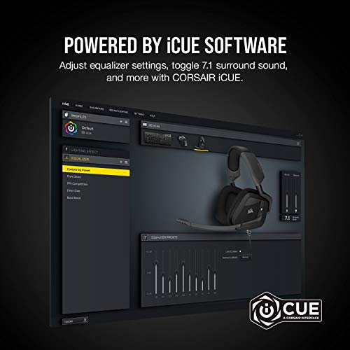 Corsair VOID RGB ELITE Wireless Gaming Headset - 7.1 Surround Sound - Discord Certified - iCUE Compatible - PC, Mac, PS5, PS4 - White