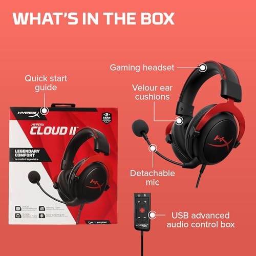 HyperX Cloud II Wireless Gaming Headset - Red