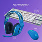 Logitech G733 LIGHTSPEED Wireless Gaming Headset with suspension headband, LIGHTSYNC RGB, Blue VO!CE mic technology and PRO-G audio drivers - White