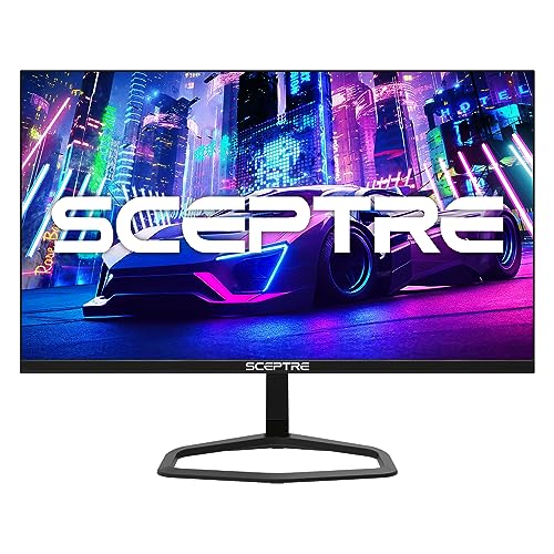 Sceptre Curved 24.5-inch Gaming Monitor up to 240Hz 1080p R1500 1ms DisplayPort x2 HDMI x2 Blue Light Shift Build-in Speakers, Machine Black 2023 (C255B-FWT240)