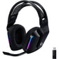 Logitech G733 LIGHTSPEED Wireless Gaming Headset with suspension headband, LIGHTSYNC RGB, Blue VO!CE mic technology and PRO-G audio drivers - White