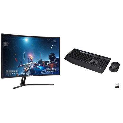 Sceptre 32-inch Curved Gaming Monitor Overdrive up to 240Hz DisplayPort 165Hz 144Hz HDMI AMD FreeSync Build-in Speakers, Machine Black (C325B-185RD)