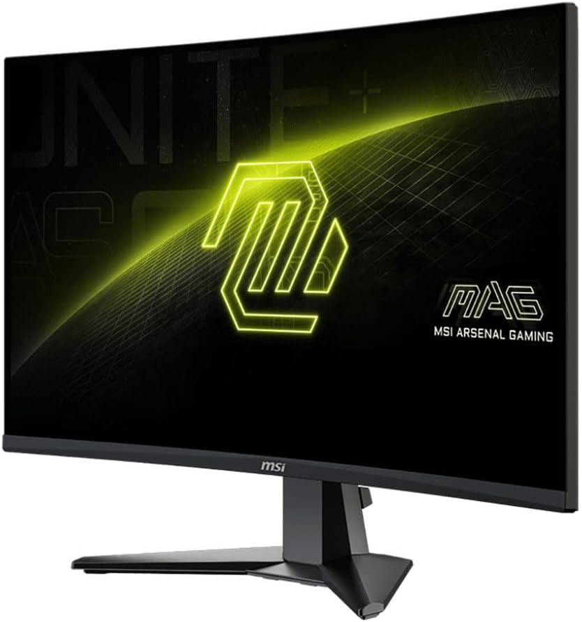 MSI MAG 276CXF 27-inch 1920 x 1080 (FHD) Curved Monitor, 280Hz, HDMI, DisplayPort, VGA Port, VESA Mountable, Tilt, Speaker, Slim Bezel, 0.5ms, Black