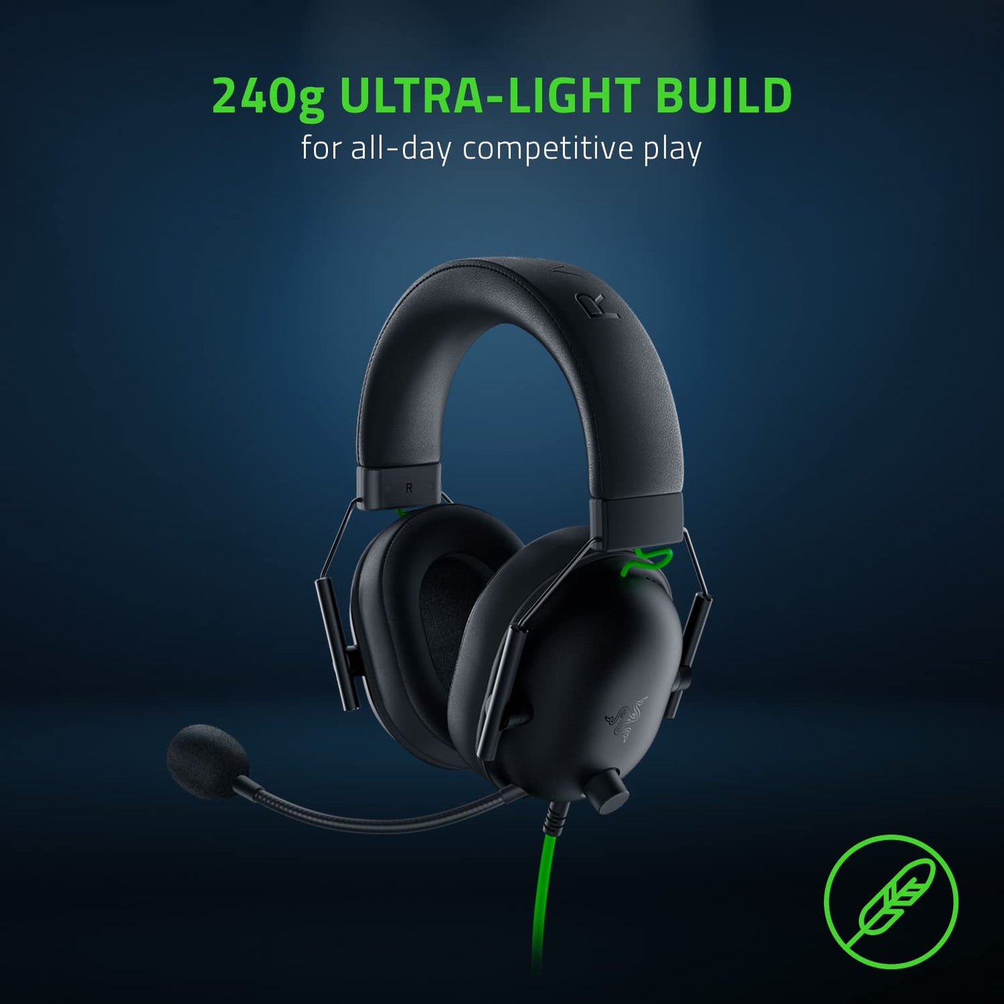 Razer BlackShark V2 X Gaming Headset: 7.1 Surround Sound - 50mm Drivers - Memory Foam Cushion - For PC, PS4, PS5, Switch - 3.5mm Audio Jack - Black