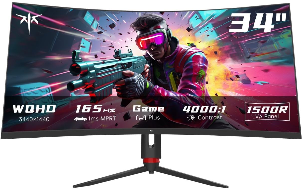 KTC 27 inch 4K 144Hz Gaming Monitor, UHD 3840 x 2160 IPS Computer PC Monitor, FreeSync & G-Sync, HDR Support, 134% sRGB, HDMI/DisPlayPort/USB, Tilt Adjustable, VESA Mountable, H27P22