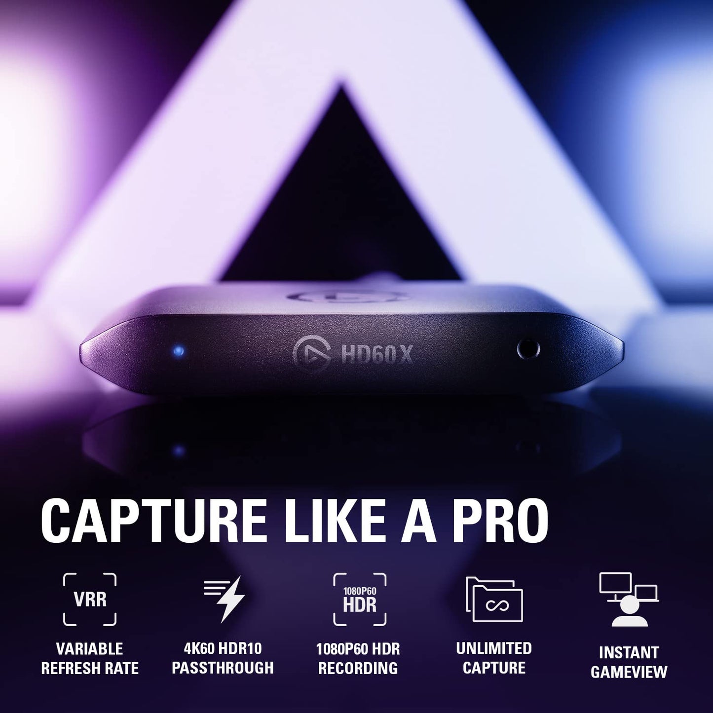 Elgato HD60 X - Stream and Record in 1080p60 HDR10 or 4K30 with Ultra-low Latency on PS5/Pro, PS4/Pro, Xbox Series X/S, Xbox One X/S, in OBS and More, Works with PC and Mac