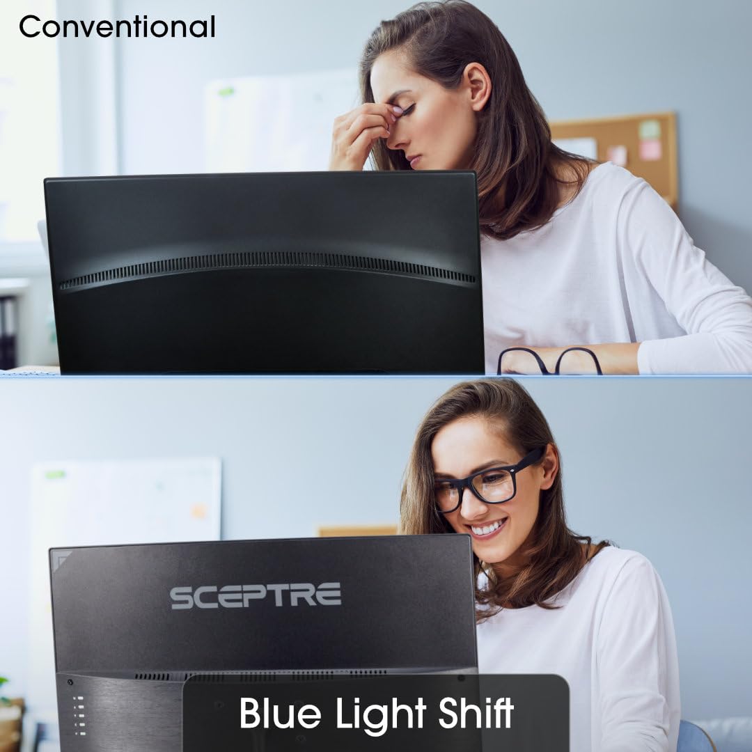 Sceptre Curved 24.5-inch Gaming Monitor up to 240Hz 1080p R1500 1ms DisplayPort x2 HDMI x2 Blue Light Shift Build-in Speakers, Machine Black 2023 (C255B-FWT240)