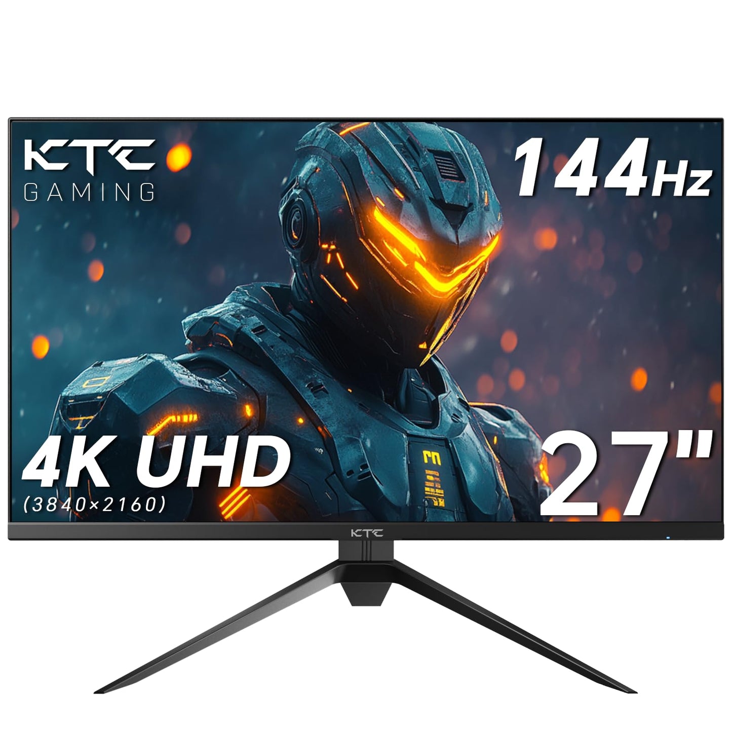 KTC 27 inch 4K 144Hz Gaming Monitor, UHD 3840 x 2160 IPS Computer PC Monitor, FreeSync & G-Sync, HDR Support, 134% sRGB, HDMI/DisPlayPort/USB, Tilt Adjustable, VESA Mountable, H27P22