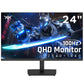 KTC 27 Inch QHD Computer Monitor, 2K 100Hz IPS Gaming Monitor, 1440P Frameless Eye Care PC Office Monitor with HDMI/DP, FreeSync & G-Sync, HDR10, VESA, Tilt Adjustable