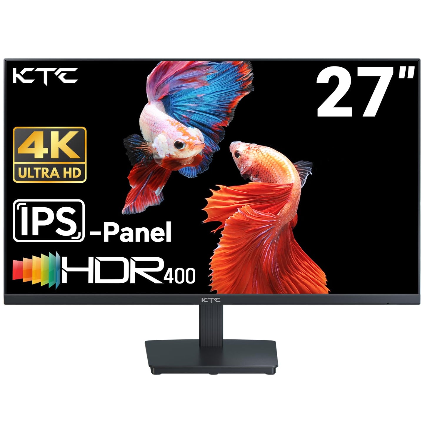 KTC 27 Inch QHD Computer Monitor, 2K 100Hz IPS Gaming Monitor, 1440P Frameless Eye Care PC Office Monitor with HDMI/DP, FreeSync & G-Sync, HDR10, VESA, Tilt Adjustable