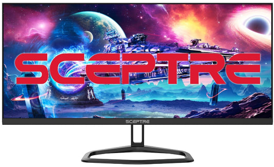 Sceptre 30-inch Curved Gaming Monitor 21:9 2560x1080 Ultra Wide/ Slim HDMI DisplayPort up to 200Hz Build-in Speakers, Metal Black (C305B-200UN1)