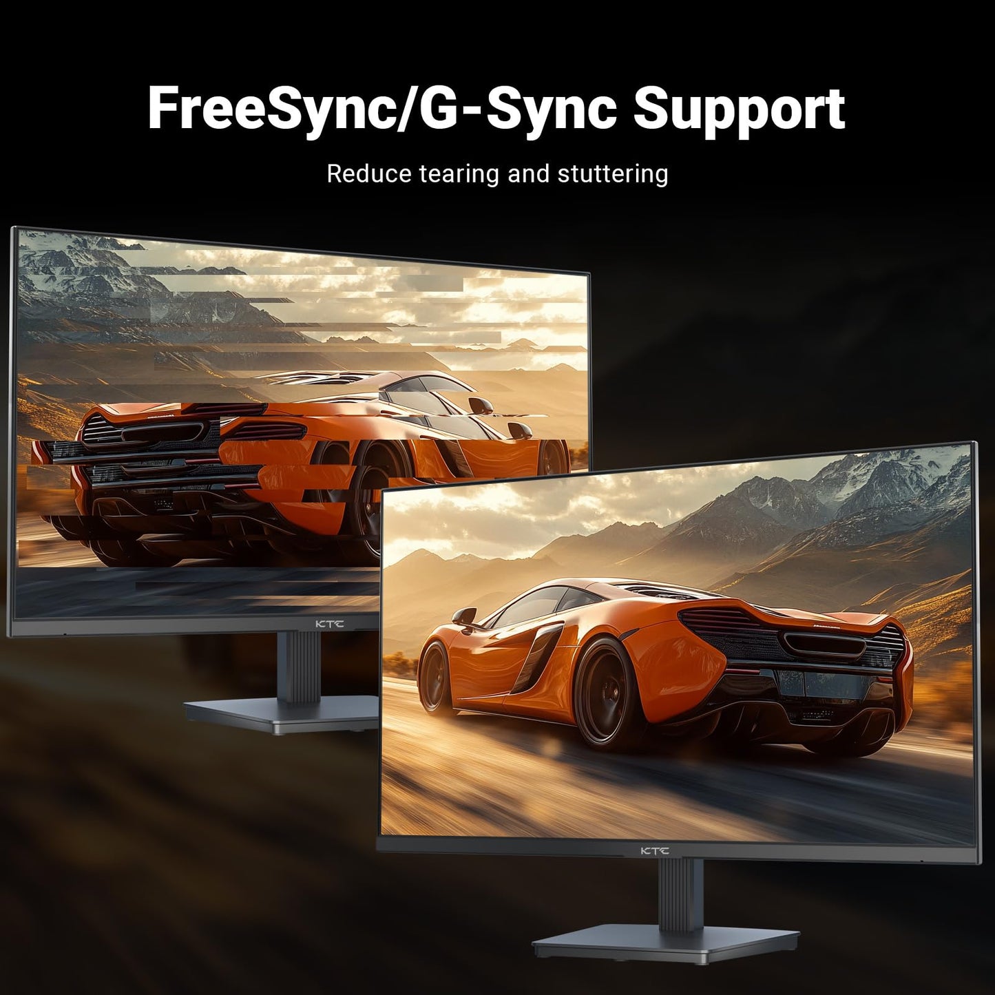 KTC 27 inch 4K 144Hz Gaming Monitor, UHD 3840 x 2160 IPS Computer PC Monitor, FreeSync & G-Sync, HDR Support, 134% sRGB, HDMI/DisPlayPort/USB, Tilt Adjustable, VESA Mountable, H27P22