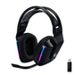 Logitech G733 LIGHTSPEED Wireless Gaming Headset with suspension headband, LIGHTSYNC RGB, Blue VO!CE mic technology and PRO-G audio drivers - White