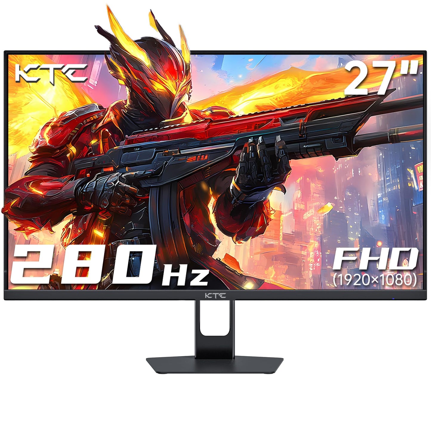 KTC 27 Inch QHD Computer Monitor, 2K 100Hz IPS Gaming Monitor, 1440P Frameless Eye Care PC Office Monitor with HDMI/DP, FreeSync & G-Sync, HDR10, VESA, Tilt Adjustable